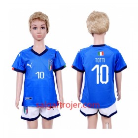 Italien Fodboldtrøjer Totti 10 Børn Hjemmebanesæt 2018 Kort ærmer